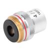 Achromatic Microscope Objective Silver 4X Microscope Objective Len with 20.2mm Standard Interface