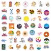 100 Cartoons Xiaoqing Animals Flowers Food Mix And Match Stickers Decorative Mobile Phone Tablet Waterproof