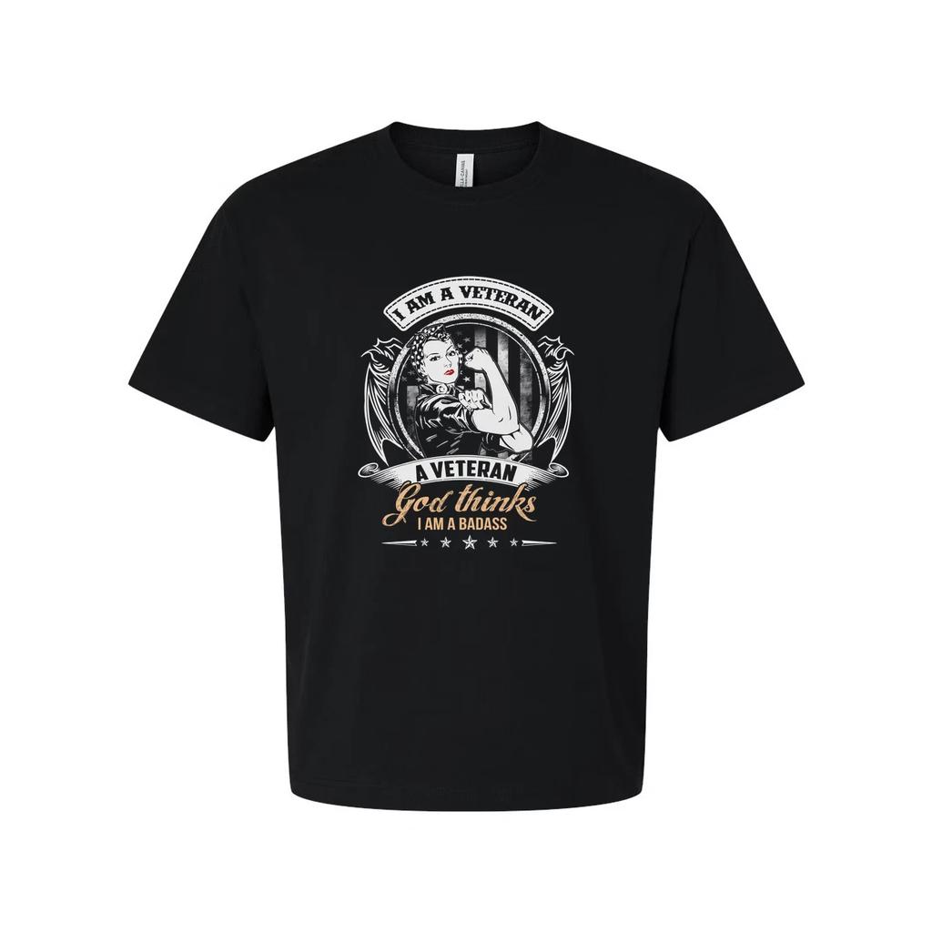 Unisex Veteran Graphic Tee I Am A Veteran God Thinks I Am A Badass With Patrioti