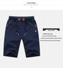 Men's Cotton Stretch Elastic Waist Mid-Length Beach Shorts