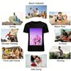 Cool Street Style Anime Girl Group Print T-Shirt Casual Loose Fit Top Trendy Edgy Wear For Teens Pure cotton T-shirt