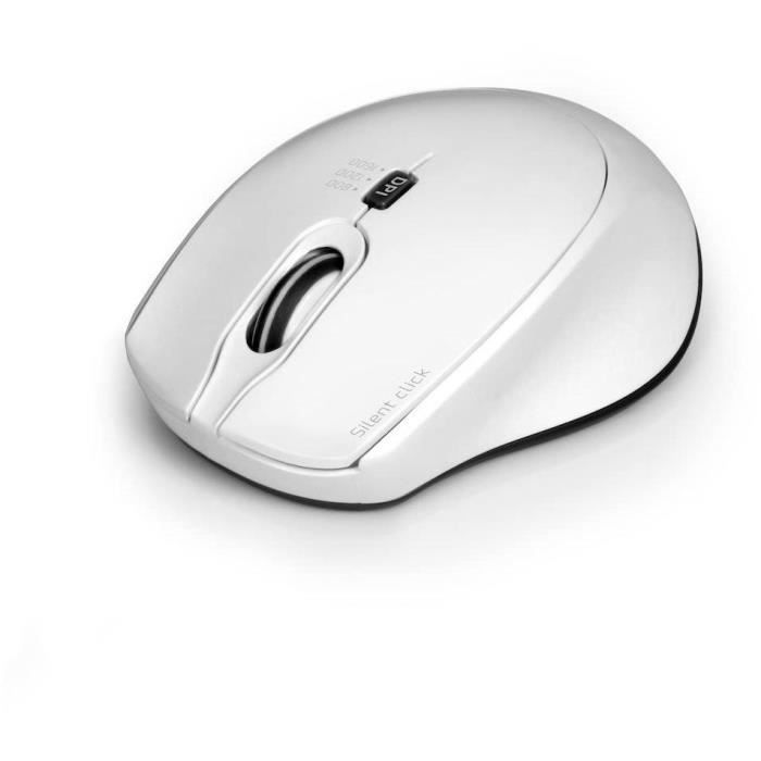 Souris optique sans fil - PORT DESIGNS - PORT Connect SILENT - 2.4 GHz - USB / USB-C - Blanc
