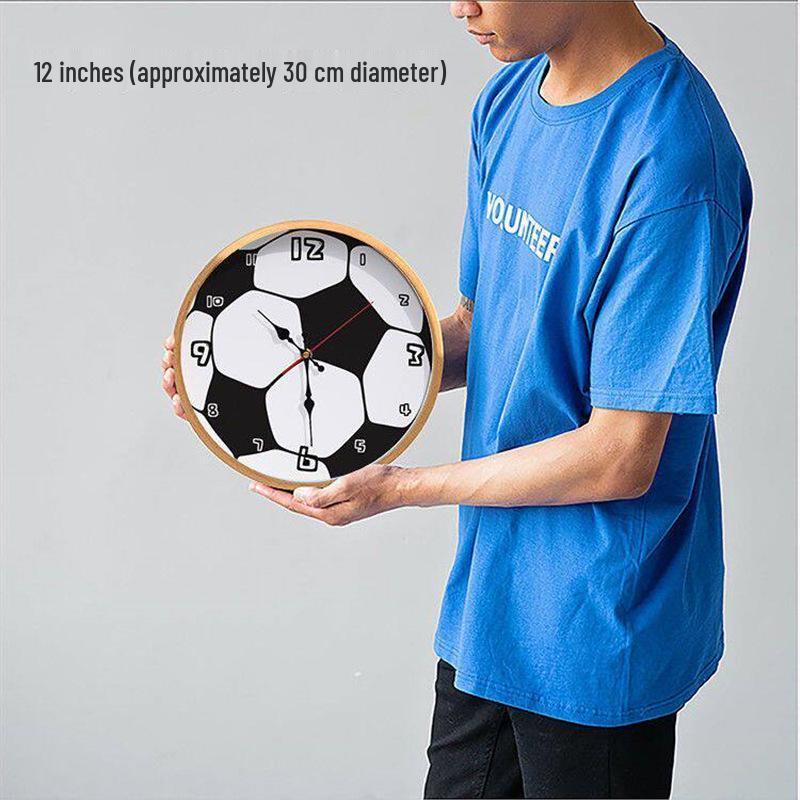 Creative Quartz Football Wall Clock - Sports Gift for Kids, Rooms & Shops