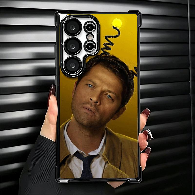 Angel Castiel Supernatural Plating Phone Case For Samsung Galaxy S24 S25 FE S26 Edge S23 Ultra S22 S21 Plus S20 Anti-Fall Airaba