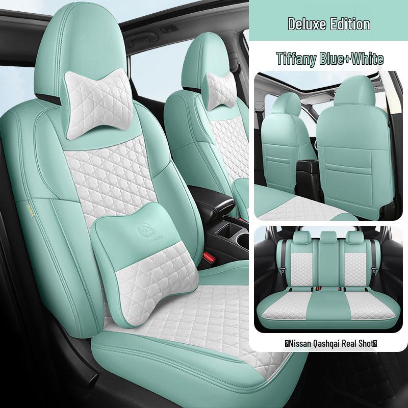 Five-Seat Qashqai Full Leather SUV Cushion: All-Season, Full Surround Seat Cover.