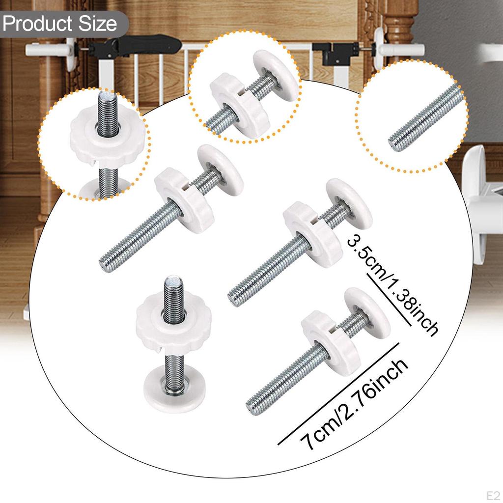 4 Pack Gate Threaded Rods Easy Install Hardware for