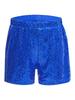 Girls Sequined Dance Shorts Elastic Waist Shiny Sequins Jazz Performance Cheerleading Competition Bottom