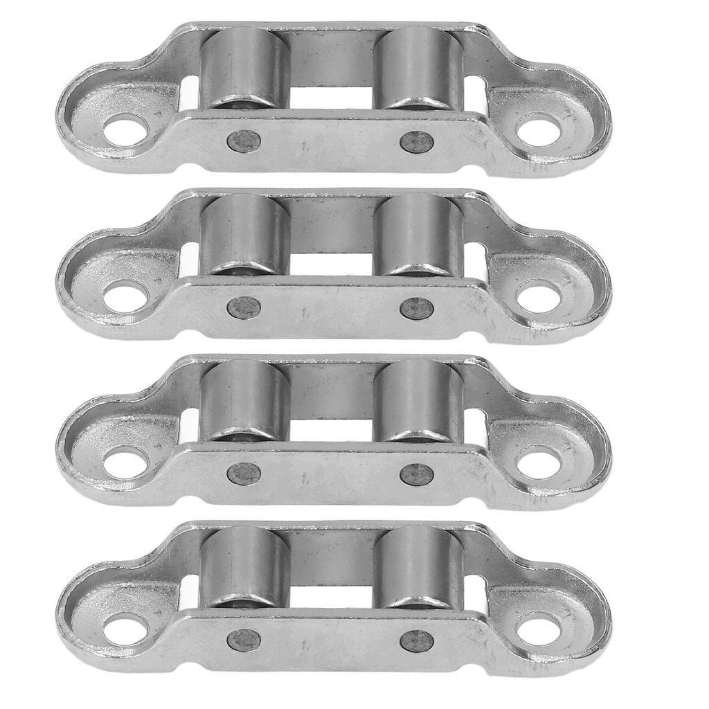 4PCS Stainless Steel Pulley Double Drive Low Noise Rollers Sliding Door Window Fittings