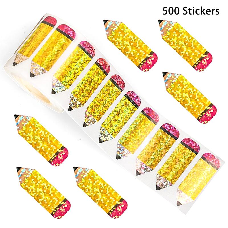 500Pcs Glittering Flower Sticker Party Gift Wrapping Label Sticker Children Reward Stickers Scrapbook Stationery