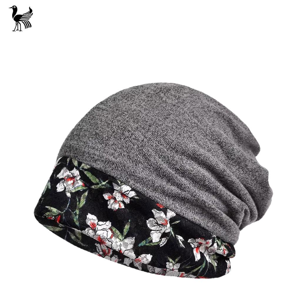 Hat Women'S Winter Original Design Lace Color Matching Fashion Versatile Anti-Warm Pullover Hat