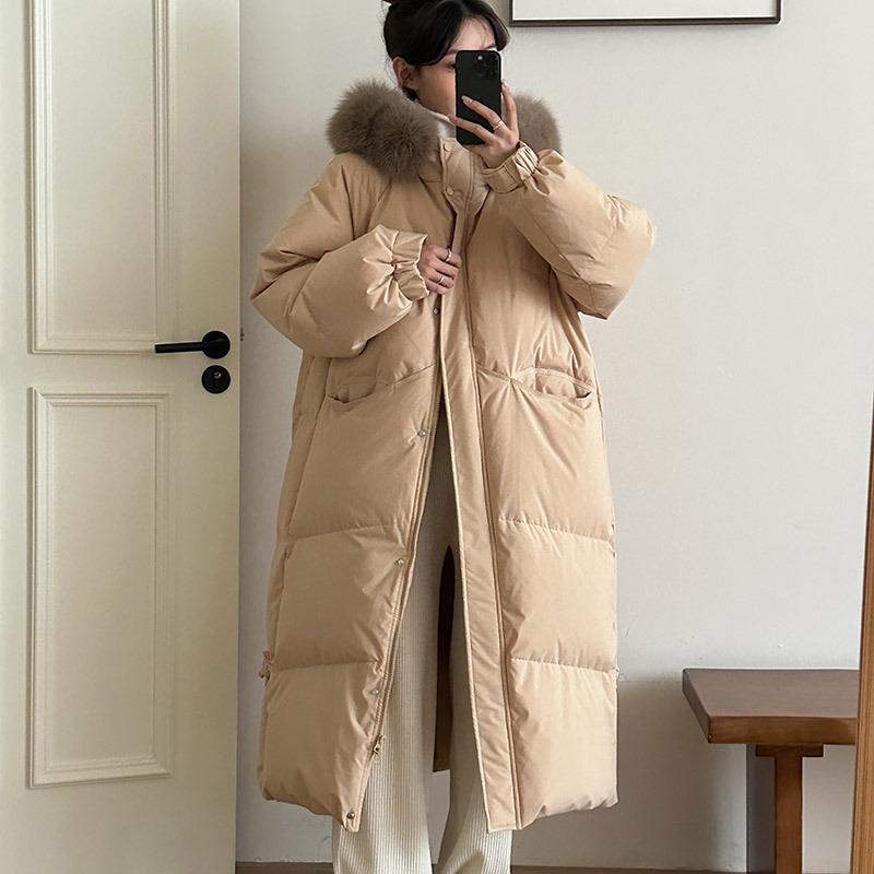 

Женское зимнее пальто с подкладкой, новая одежда с подкладкой, куртки с подкладкой, высококачественная утолщенная одежда до колена для защиты от холода XL suggestion [140-160] catties хаки