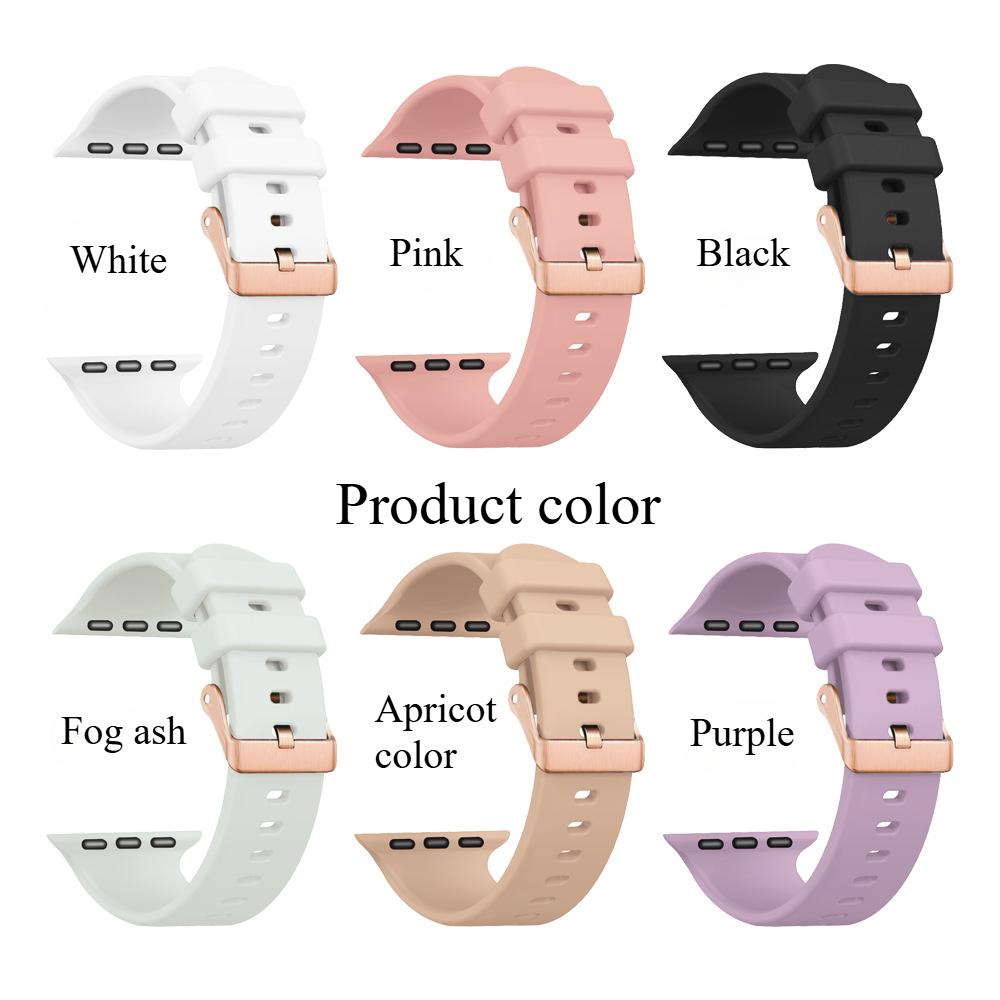 Silikónový športový remienok náramok pre Apple Watch Series 10 42mm 9 8 7 41mm 6 5 4 40mm SE 38mm Náramky Remienok na hodinky Príslušenstvo