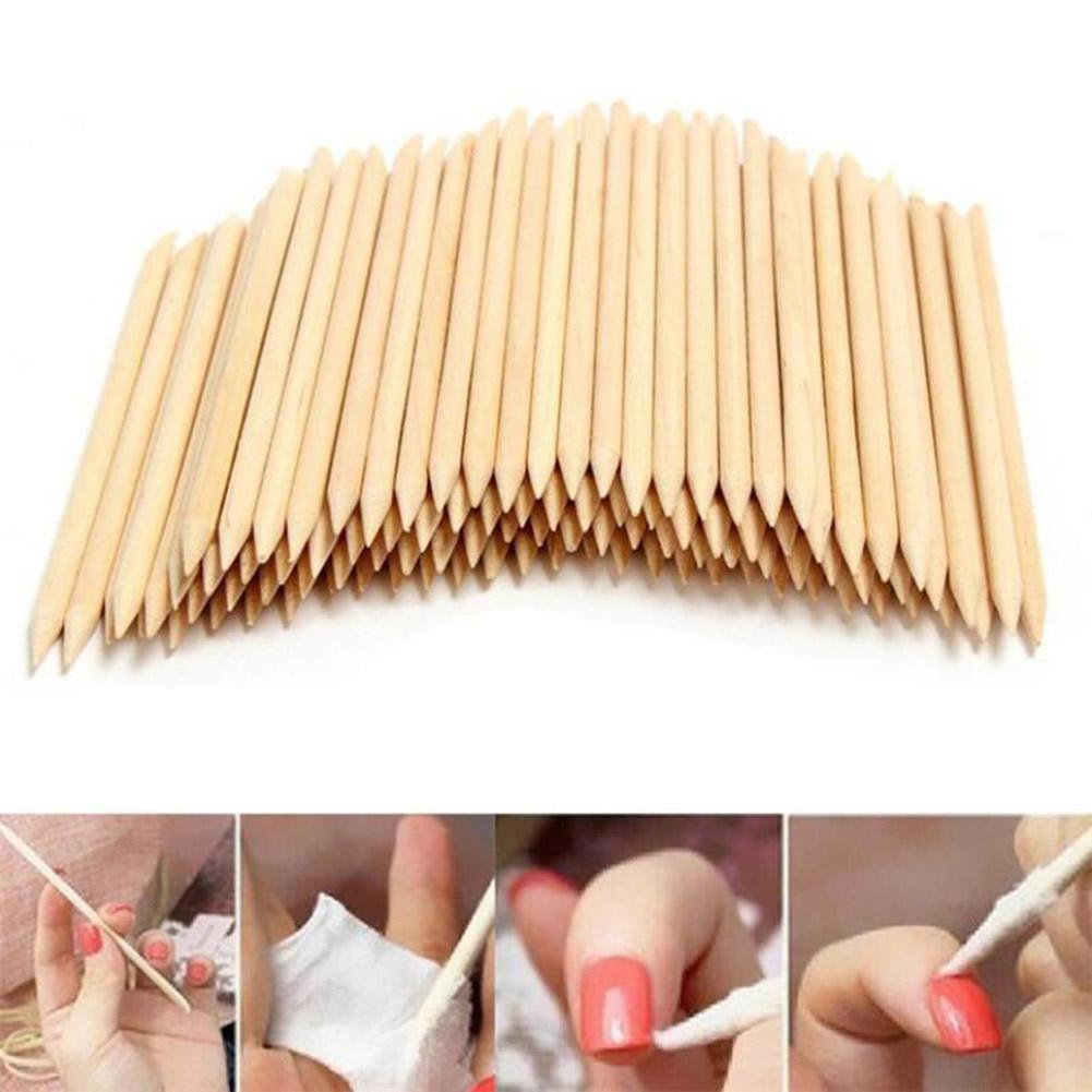 Durable Sticks Wood Tools Manicure Nail Orange Pack