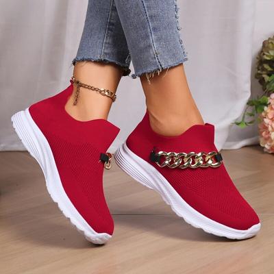 2023 New Women‘s Shoes Flats with Breathable Mesh Slip-On Casual Sports Shoes Spring Autumn Casual Comfortable Female Sneakers
