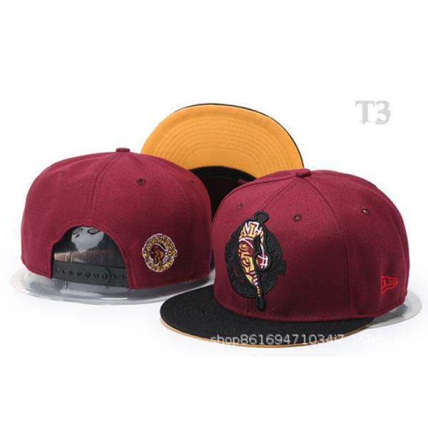 Cappellino da baseball a visiera piatta NBA Cavaliers James Stesso Bordo Piatto Cappello a visiera piatta Hip Hop Bordeaux Cappello Hipster da Uomo e Donna