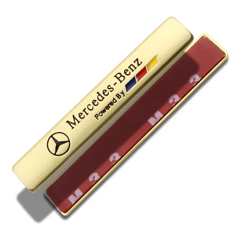 Fzpxb5 1pcs Car Accessories Car Badge Side Body Sticker Car Metal Labeling For Mercedes Benz CLK CLA GLC E200 S200 S300 S350 C300 C200