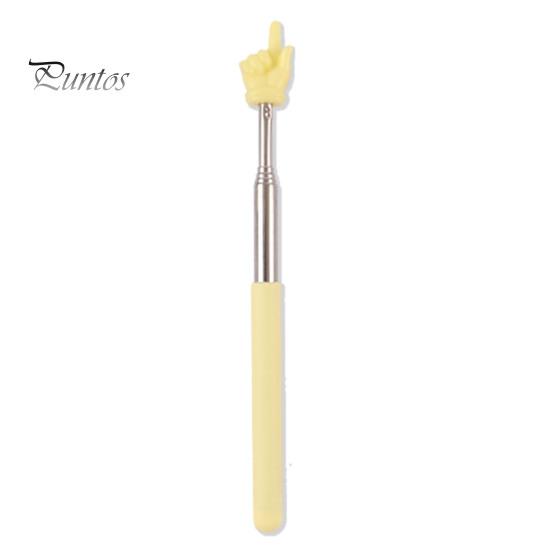 

Указатель для учителя макаронного чтения с пальцами, выдвижной, регулируемой длины, указатель с матовой ручкой из нержавеющей стали жёлтый