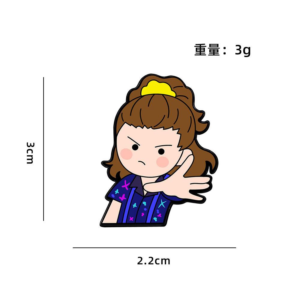 Мультяшная Аниме Странные Дела Металлическая Значок Креативный Кино и Телевизионные Персонажи Странные Дела Милый Брошь