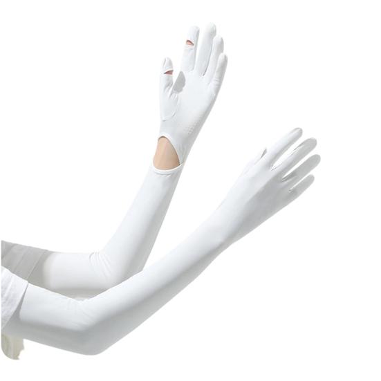 UV Protection Driving Gloves, Anti-Slip Palm, Long Sun Protection Gloves, Ultra Thin Full Finger Summer Gloves for Women Cycling Hiking Fishing