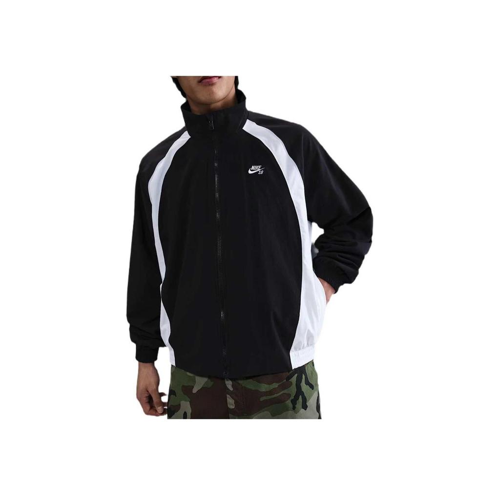 Nike Casual Comfortable Simple Versatile Jacket Men Jacket Black White HJ2911-010