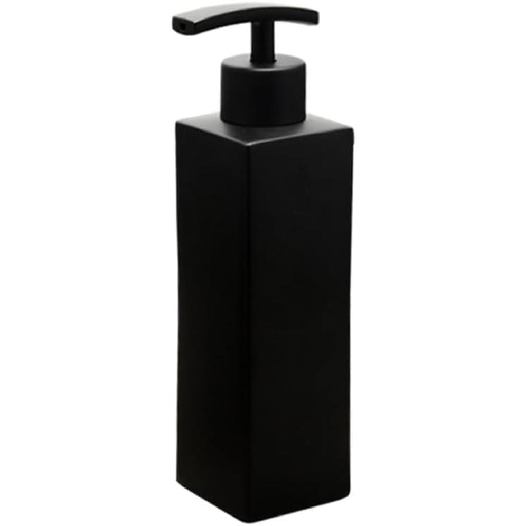 1Pc Matte Black Soap Dispenser, Stainless Steel Bathroom Hand Soap Pump Dispenser Refillable Countertop Lotion Bottle for Kitchen and Bathroom