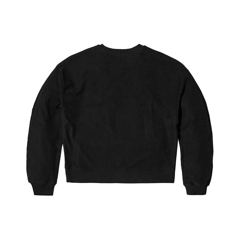 Timberland Burgundy Solid Color Spliced Round Neck Pullover Sweatshirt Women Sweatshirt Black A6HTW-001