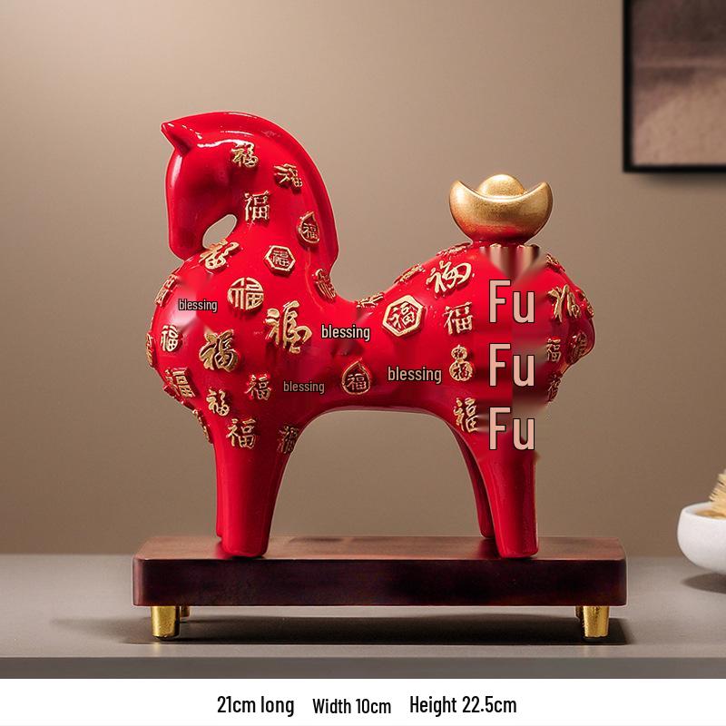 2026 Hundred Blessings Horse Ornament: Get Rich Gift for Home, Office, or New Beginnings