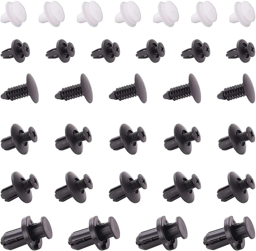 100 stücke Mixed Auto Fastener Clip Auto Körper Push Retainer Pin Niet Stoßstange Tür Trim Panel Retainer Fastener Kit auto Zubehör