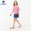 Navigare Girl's Ruffle Trim Cool-Touch Short Sleeve T-Shirt