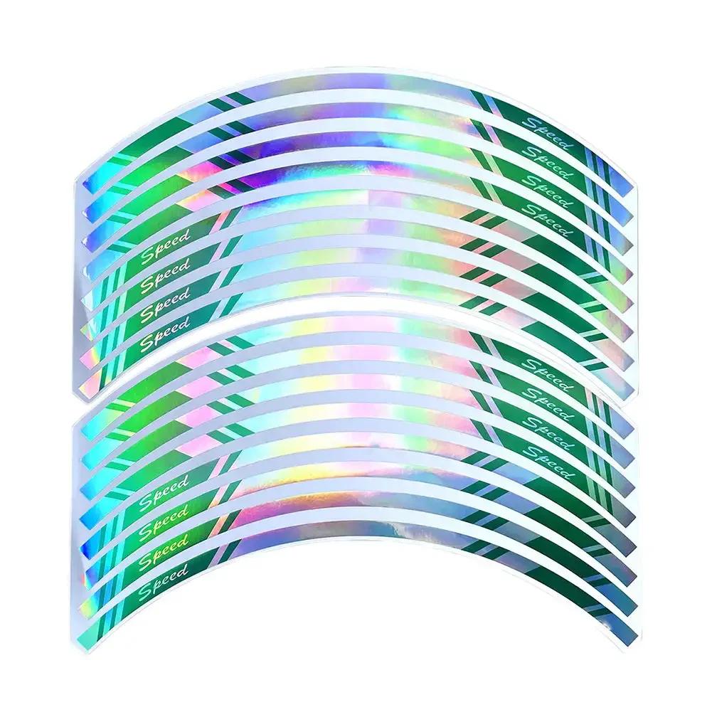 

Для Kawasaki Honda Yamaha Suzuki 17 Автомобільні стайлінгові смужки Rainbow Rim Tape Мотокросовий велосипед Мотоцикл Наклейки на колесо зелений