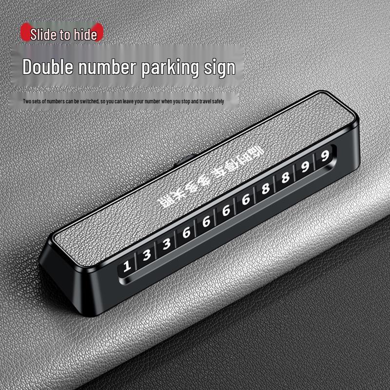 Temporary Dual Parking Number Plate for Dashboard
