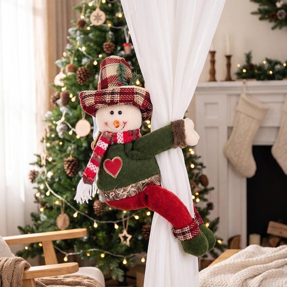 Cartoon Figure Plush Doll Curtain Holder Soft Texture Stuffed Figure Curtain Buckle Party Decor
