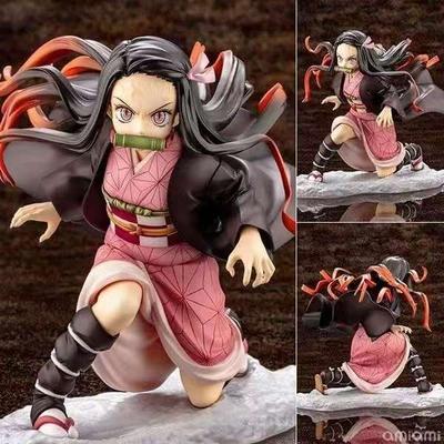 Demon Slayer Nezuko Figurine d'Action de Combat Modèle Anime Jouet Cadeau Poupée Articulée Figurine de Collection