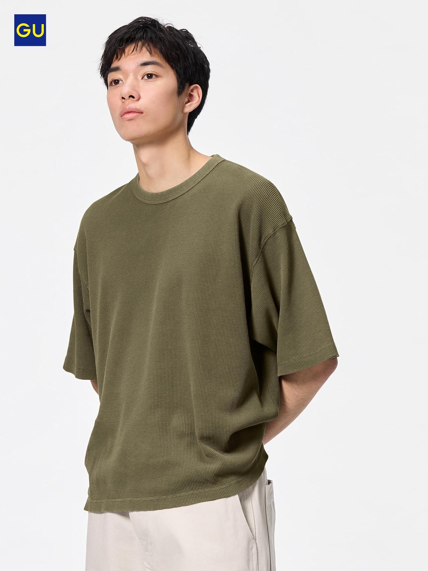 

Uniqlo Футболка Gu Wash Waffle Box City, часть 5 56 OLIVE/MEN S