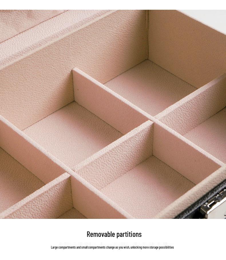 Double-Layer PU Leather Jewelry Box for Earrings, Rings, Necklaces, Bracelets, and Ornaments