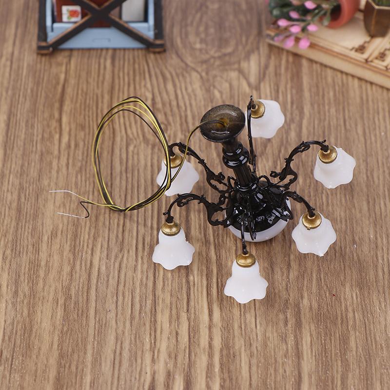 Miniatyr Dukkehus Taklampe Vegglampe Skrivebordslampe Mini LED-belysning Hjemmedekorasjon Dukke Møbler Leke Kan Være Sterk