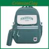 Print Fashion Letter Backpack With 16in Laptop Compartment Breathable School For