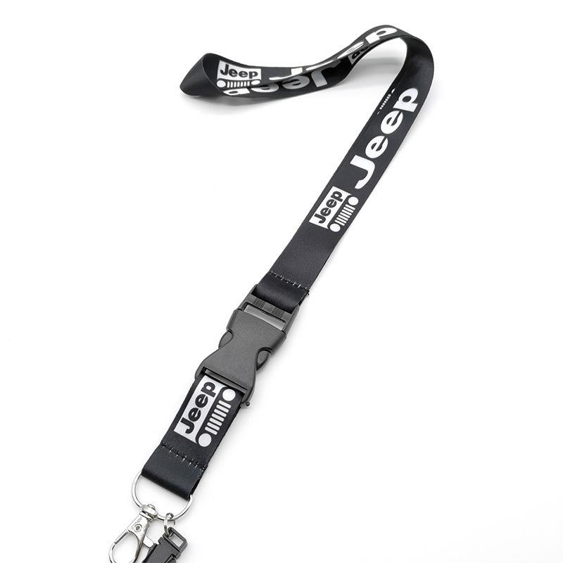 Fashion Business Card Cover Nylon Rope Lanyard Work ID Card Holder Work Card ID Badge Holder For Jeep Compass Grand Cherokee JK чёрный