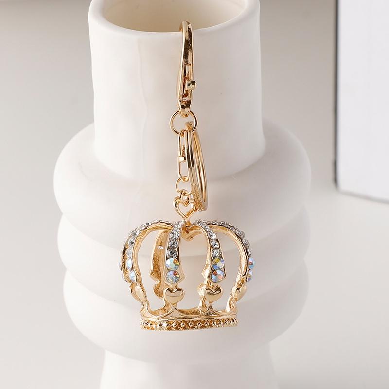 Crown Enamel Metal Bag Pendant Key Holder Keyring Keychain For Car Jewelry Gift