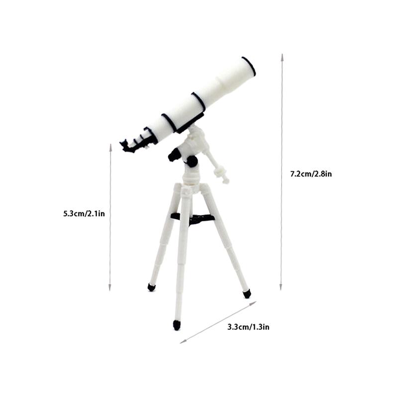 

1Pc Educational Science Toy Astronomy Telescope Model Pretend Decorations 1:12/1:20/1:25 Scale Dollhouse Miniature Accessories 3.3*7.2cm