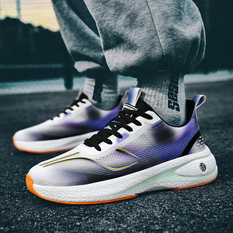 7PRO carbon board running shoes summer single net breathable men's and women's shock-absorbing soft-soled popcorn casual sports shoes