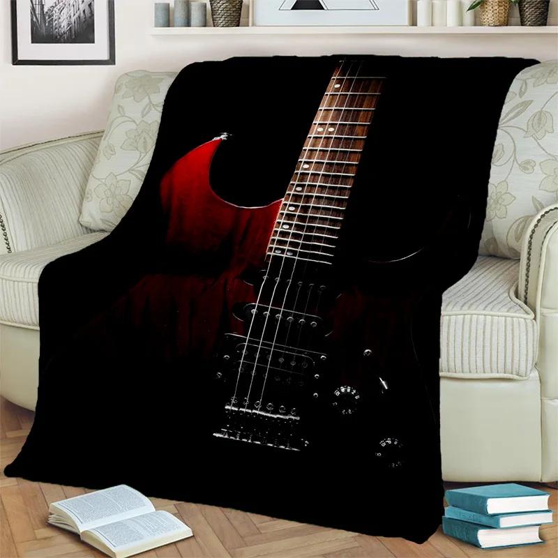 HD Classical Guitar Electric Guitar Blanket,Soft Throw Blanket for Home Bedroom Bed Sofa Picnic Travel Office Cover Blanket Kids