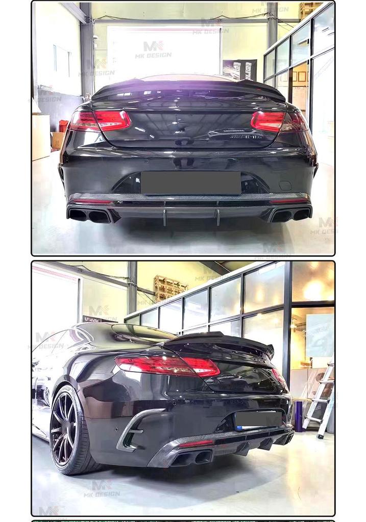 Mercedes S63 Coupe C217 W217 Carbon Fiber Front Lip, Air Intake, Rear Diffuser, and Tail Wing Accessories