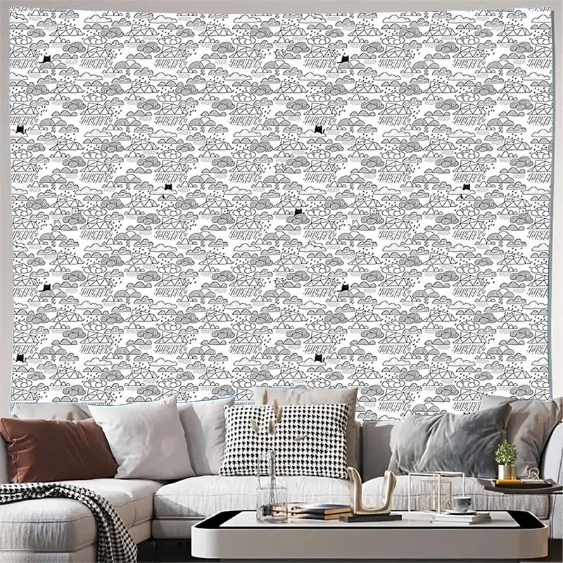 Bohemian Tapestry Wall Hanging Aesthetic Room Decor Nature Tree Branch Pattern Dorm Room Backdrop Living Room Wall Art Home Text