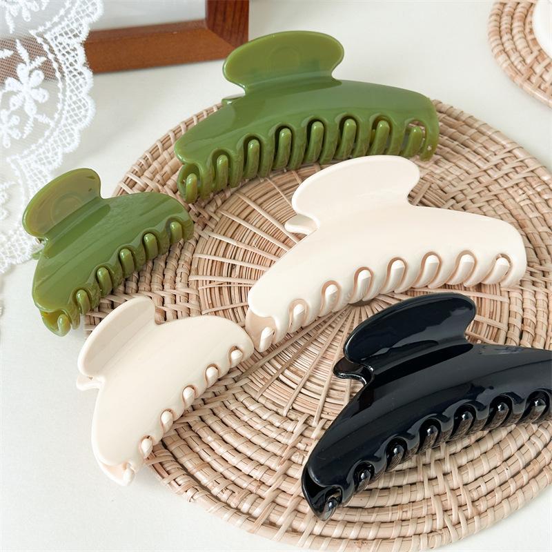 High-end Glossy Small Fan-shaped Hair Clips with Simple and Elegant Style - Hair Clips for Retro Updos - Shark Clips