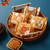 100Pcs Square Moon Cake Trays Mooncake Packaging Bag With Cover Food Container Holder Gold Plastic Cake For Cookie Egg Tart