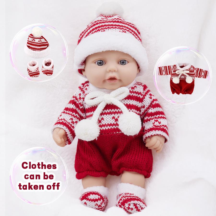 25CM Washable Lifelike Soft Hand-painted Simulation Baby Reborn Doll Children Accompany Play Doll