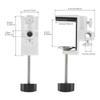 White Metal Universal Clamp Bracket - 1/2 Inch 4 Hole Table Mount for Magnifying Lamp, Microphone, Scissor Boom Arm & Desk Accessories