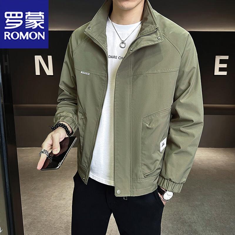 ROMON Men's Outdoor Windproof Stand Collar Jacket