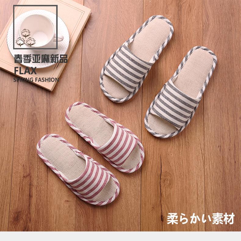 Neue Vier Jahreszeiten Leinen Hausschuhe für Herren und Damen Indoor Zuhause Paare Frühling und Herbst Universal Zuhause Baumwolle und Leinen Hausschuhe